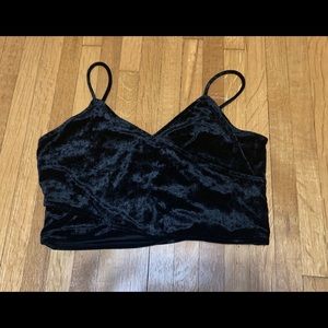 Black velvet bralette